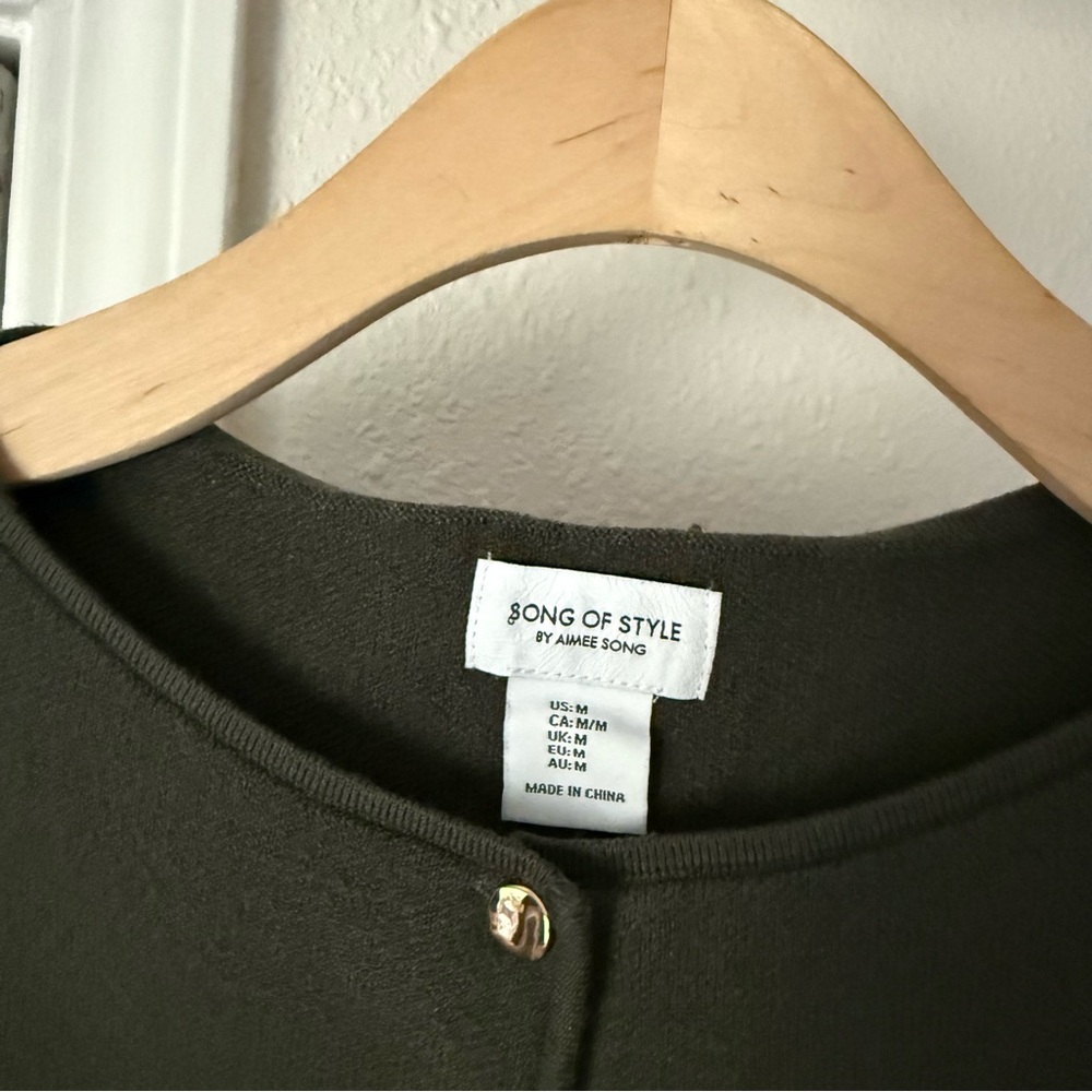 Song of Style Olive Green Sleeveless Button-Front Tank - Picture 4 of 5